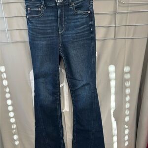 American Eagle Outfitters Dark Blue Flare Jeans, Long